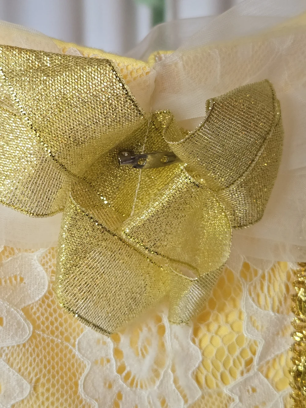 Belle Princess Dress Kids Costume with Gold Trim